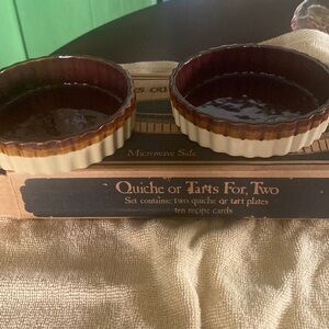 Set of 2 Quiche cooking dishes